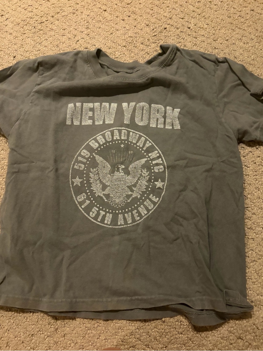 Brandy Melville New York Graphic Tee - Gray